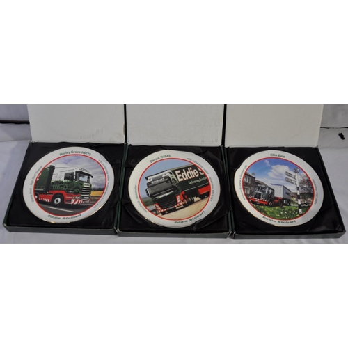 114 - 10 EDDIE STOBART PORCELAIN DECORATIVE PLATES WITH 10 CERTIFICATES