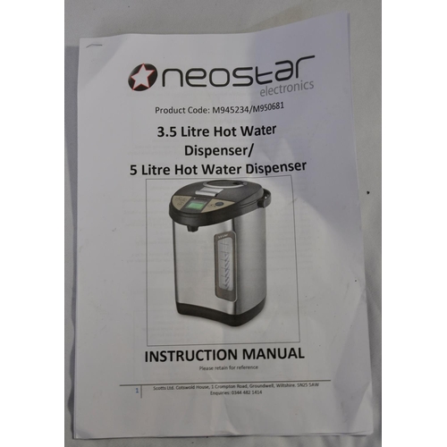 132 - NEOSTAR HOT WATER DISPENSER AND 2-IN-1 GRILL