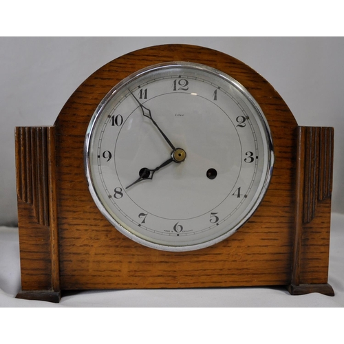 169 - 3 MANTLE CLOCKS: ENFIELD WITH PENDULUM, ENFIELD WITH PENDULUM & RECEIPT ADTED APRIL 1949 (DAMAGE... 