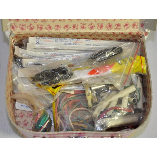 172 - CRATE OF TATTOO EQUIPMENT/ACCESSORIES