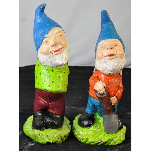 213 - 3 GARDEN ORNAMENTS - 2 GNOMES AND 1 MICKEY MOUSE