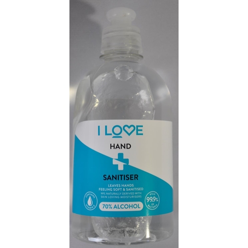 139 - 4 BOXES (6 PER BOX) 1 LOVE HANDSANITISER (500ml EACH)