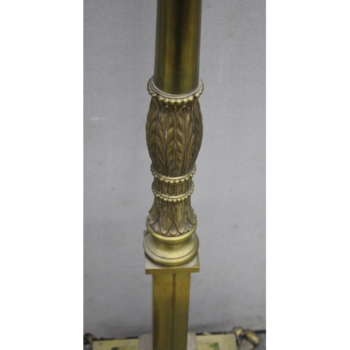 36 - BRASS FLOOR LAMP - NEEDS REWIRING