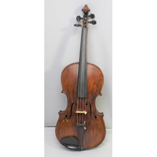 66 - VIOLIN SUPPLIED BY W THOMPSON 33 HOMEFIELD ROAD, WEMBLEY IN HARD CASE (59cm TOTAL LENGTH, BODY 14