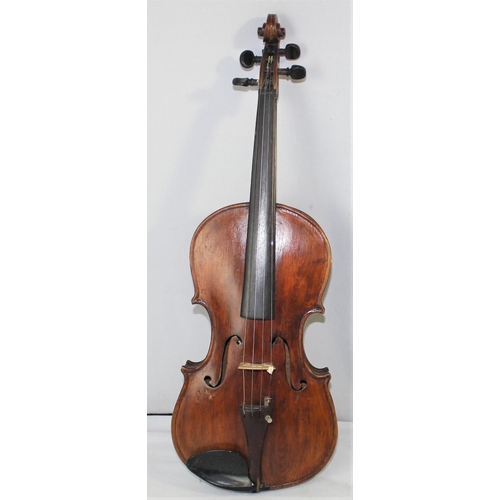 66 - VIOLIN SUPPLIED BY W THOMPSON 33 HOMEFIELD ROAD, WEMBLEY IN HARD CASE (59cm TOTAL LENGTH, BODY 14