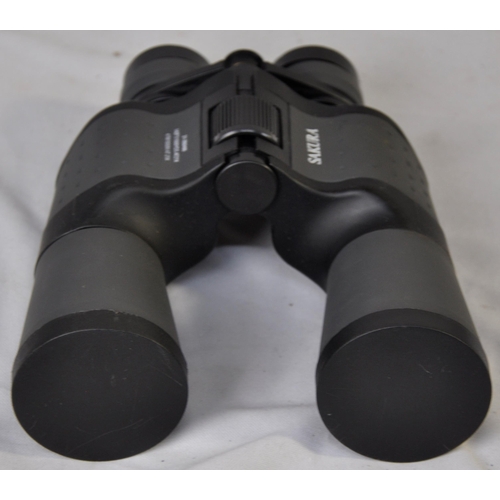 29 - 2 PAIR BINOCULARS: SAKURA 21-260x60 IN CASE & ACRL VEITCH 20x50 IN HARD CASE