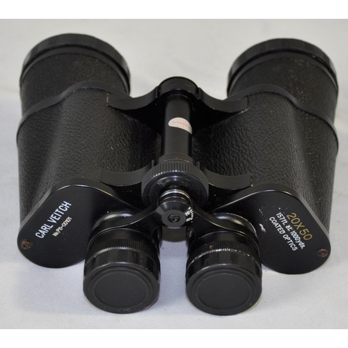 29 - 2 PAIR BINOCULARS: SAKURA 21-260x60 IN CASE & ACRL VEITCH 20x50 IN HARD CASE