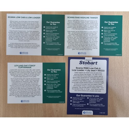 89 - 5 EDDIE STOBART DIE CAST SCALE MODELS WITH 4 CERTIFICATES