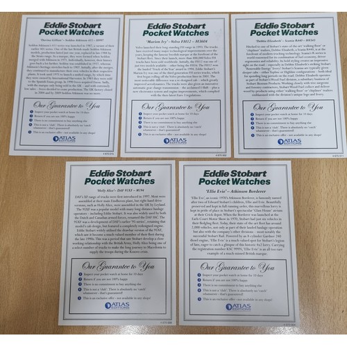 90 - 5 EDDIE STOBART POCKET WATCHES WITH 5 CERTIFICATES