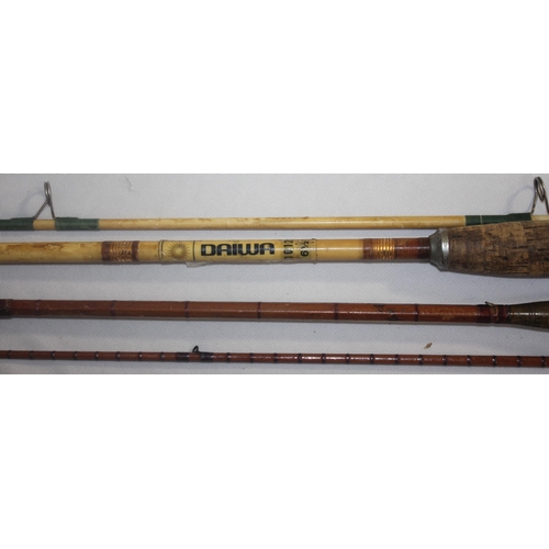 2 - VARIOUS FISHING RODS INCLUDING SPLIT CANE