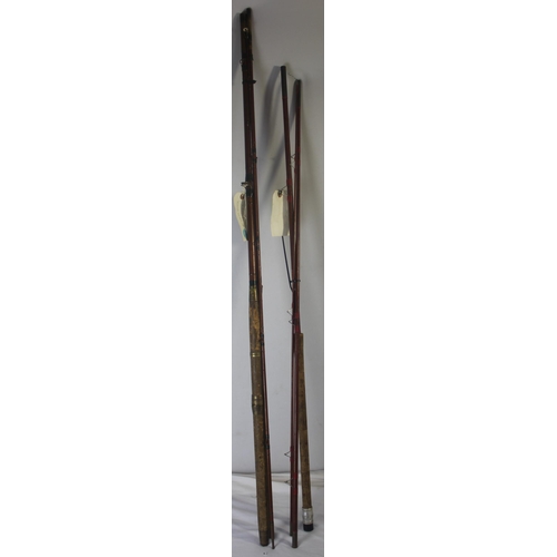 3 - MILBRO 3 PIECE FIBRE GLASS FISHING ROD AND ARMSTRONG & CO 3 PIECE FIBRE GLASS FISHING ROD