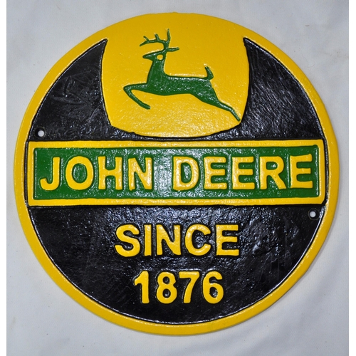 18 - JOHN DEERE WALL PLAQUE