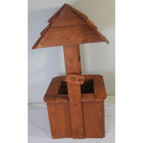 27 - WOODEN WISHING WELL GARDEN ORNAMENT