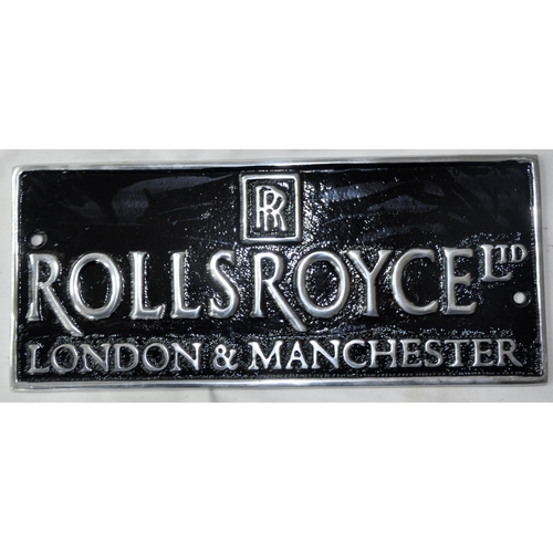 120 - ALUMINIUM ROLLS ROYCE PLAQUE