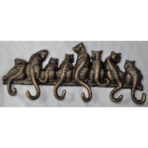 165 - 2 SETS OF KEY HOOKS - CATS AND DOGS