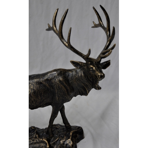 175 - STAG ORNAMENT ON METAL BASE