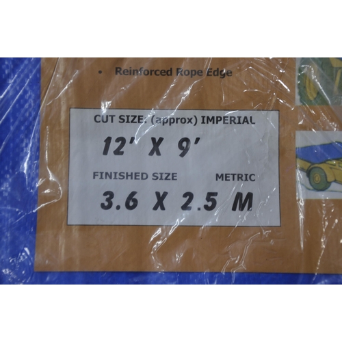 181 - 4 TARPAULIN SHEETS 12' x 9'