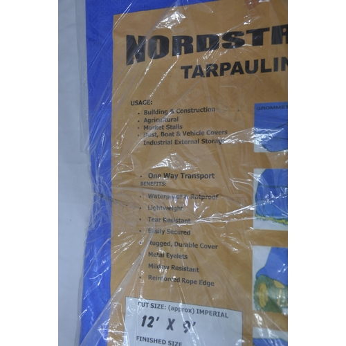 181 - 4 TARPAULIN SHEETS 12' x 9'