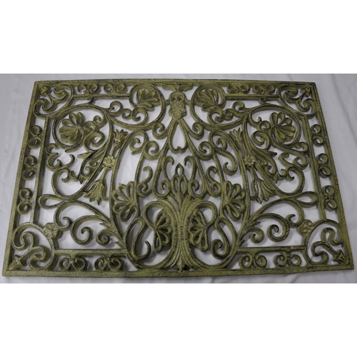 184 - RECTANGLAR CAST IRON DOOR MAT