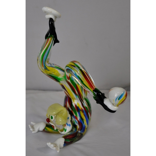 211 - 3 MIRANO GLASS CLOWNS