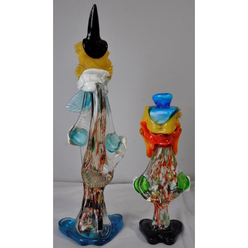 211 - 3 MIRANO GLASS CLOWNS