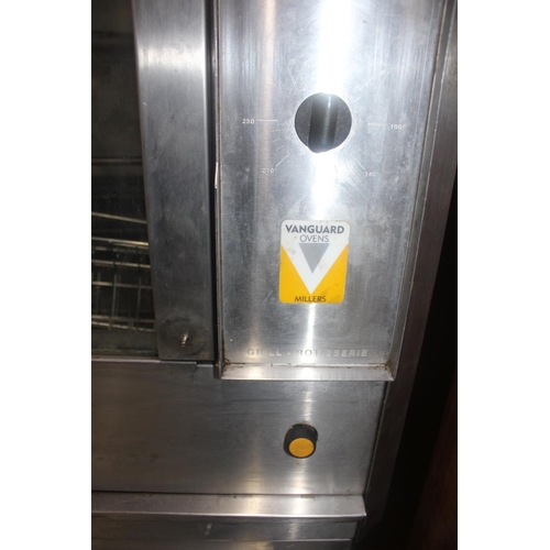 218 - VANGUARD OVENS STAINLESS STEEL ROTISSERIE ON STAND - HANDLE NEEDS RE-ATTACHING (3 PHASE)