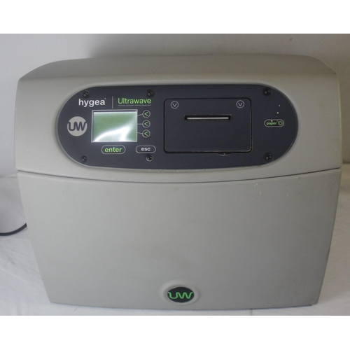 308 - HYGEA ULTRAWAVE ULTRASONIC CLEANER - POWERS UP AND PRINTER WORKING.  APPEARS TO BE WORKING