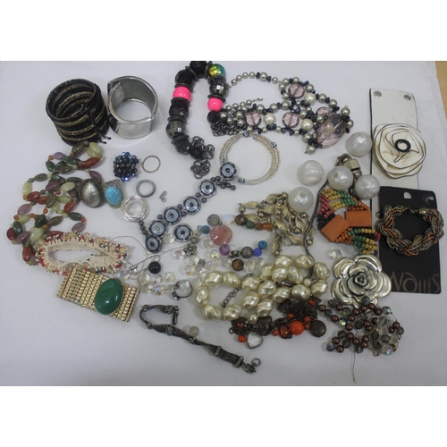 335 - BOX OF COSTUME JEWELLERY