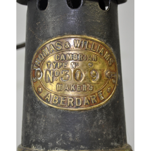 339 - THOMAS AND WILLIAMS No 309 MINERS LAMP