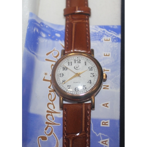 385 - 2 LADIES WATCHES: NEW & BOXED COPPERFIELD WATCH ON BROWN LEATHER STRAP & INGERSOLL IN34145 O... 