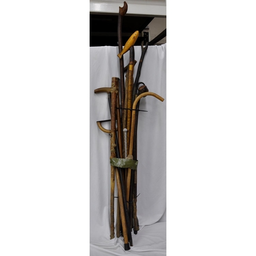 67 - BUNDLE OF WALKING STICKS