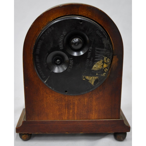 107 - WHEEL BAROMETER AND ALEX & CLARKE COMPANY LIMITED INLAID CLOCK