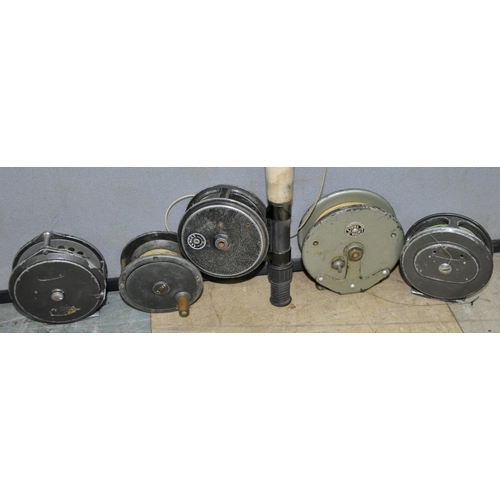 159 - FLY FISHING ROD & 5 REELS