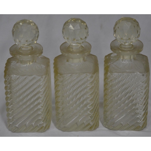 210 - 3 BOTTLE TANTULUS WITH DECANTERS