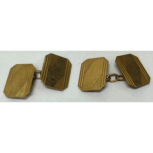 343 - PAIR 9ct GOLD CUFFLINKS (3g)