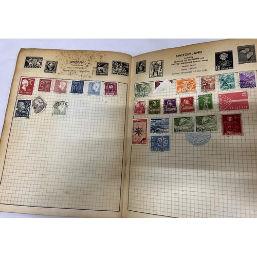 379 - WITHDRAWN - BOX COLLECTABLE ITEMS & VARIOUS WATCHES: STAMP ALBUM & STAMPS, 2 MINIATURE STAIN... 