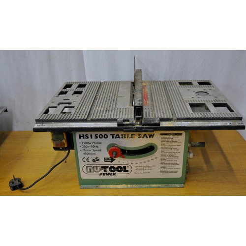 299 - NUTOOL HS1500 TABLE SAW, NUTOOL NTC 180-3 TABLE SAW & POWERCRAFT 600w TILE CUTTER - ALL WORKING... 