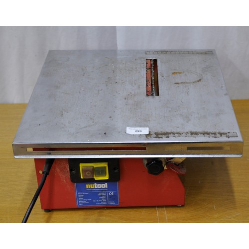 299 - NUTOOL HS1500 TABLE SAW, NUTOOL NTC 180-3 TABLE SAW & POWERCRAFT 600w TILE CUTTER - ALL WORKING... 