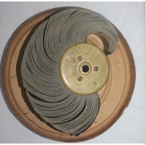 244 - KINORA EARLY MOVING PICTURE DEVICE NO. 1062 (MOULDING DAMAGED) & QUANTITY KINORA REELS