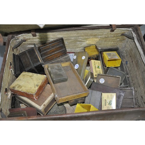 328 - 2 TRUNKS - 1 CONTAINING VARIOUS BOXES AND TINS