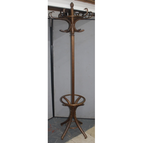 21 - BENTWOOD CHAIR AND BENTWOOD HAT AND COAT STAND