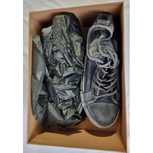 22 - PAIR OF ROCKET DOG BOOTS AND A PAIR OF ALLSAINTS TRAINERS BOTH PAIRS SIZE 7, NEW IN BOXES