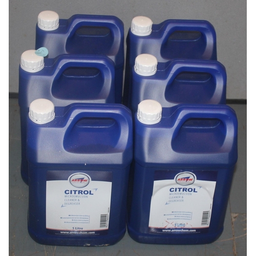 40 - 6 x 5 LITRES ARROW CITROL MICROEMULSION CLEANER AND DEGREASER - OPTION OF LOT 41