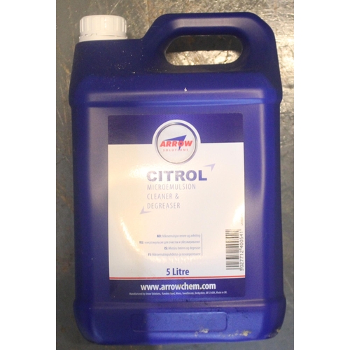 40 - 6 x 5 LITRES ARROW CITROL MICROEMULSION CLEANER AND DEGREASER - OPTION OF LOT 41