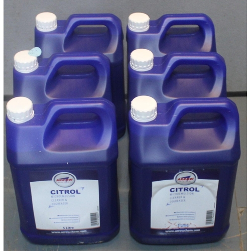 41 - 6 x 5 LITRES ARROW CITROL MICROEMULSION CLEANER AND DEGREASER