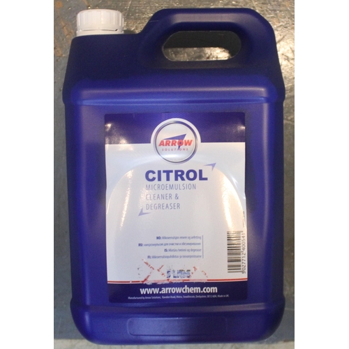 41 - 6 x 5 LITRES ARROW CITROL MICROEMULSION CLEANER AND DEGREASER