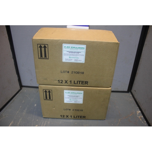 57 - 24 x 1 LITRE P-80 EMULSION - TEMPORARY RUBBER ASSEMBLY LUBRICANT - OPTION OF LOT 58