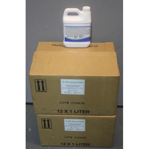 58 - 24 x 1 LITRE P-80 EMULSION - TEMPORARY RUBBER ASSEMBLY LUBRICANT