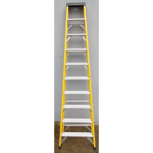 69 - T. B. DAVIES FIBREGLASS SWING BACK STEP LADDER