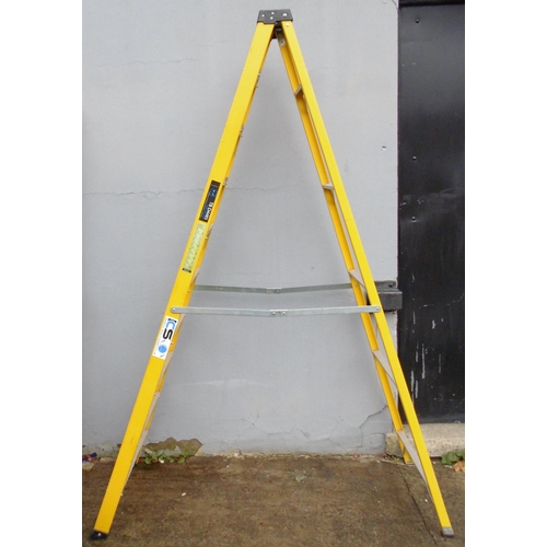 69 - T. B. DAVIES FIBREGLASS SWING BACK STEP LADDER